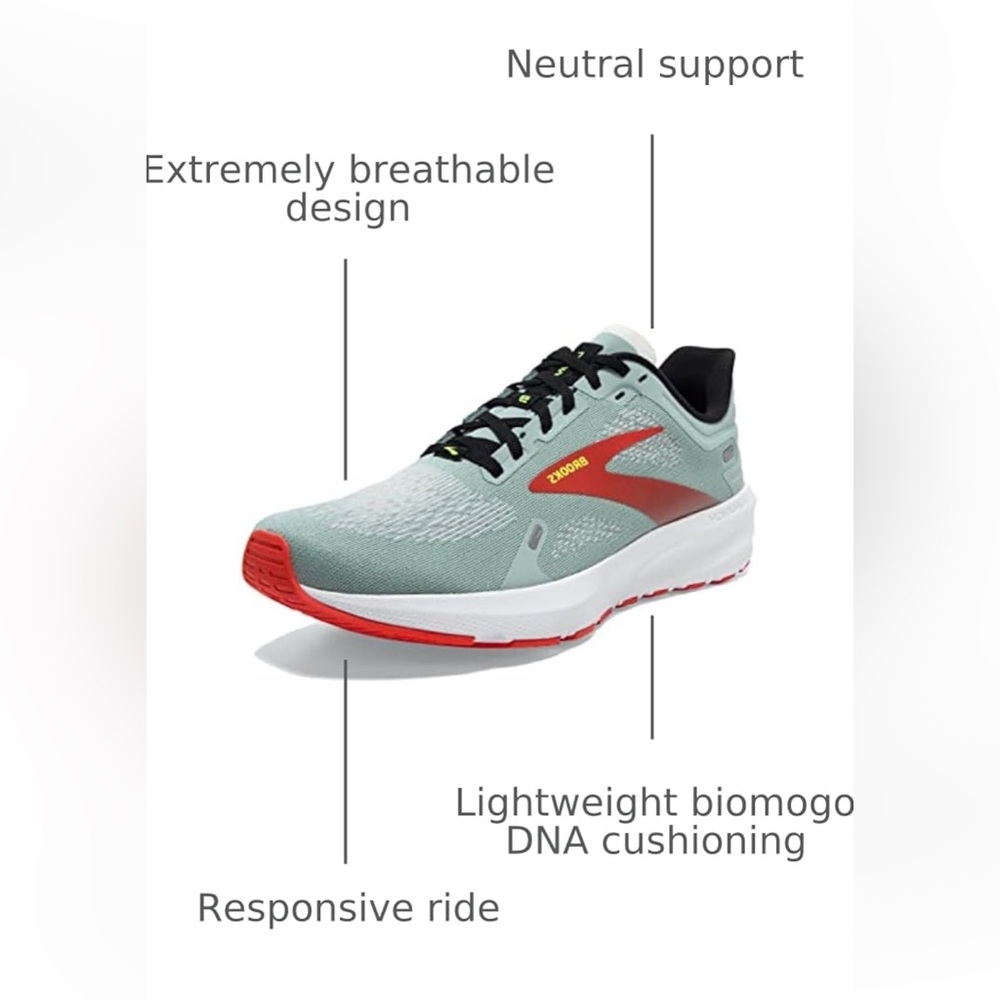 Brooks Men's Athletic Shoes - Gray and Red
